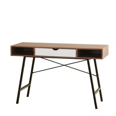 Edison Mid-Century Modern Writing Desk - Buylateral Natural/white 5 Edison Mid-Century Modern Writing Desk - Buylateral Natural/white - Image 3