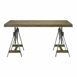 Cadence Adjustable Dining Table and Desk - Treasure Trove Accents Weathered Gray