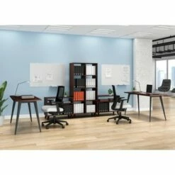 55" Executive Desk with Angled Metal Legs - HON BASYX White -Outlet Desks Store unnamed file 14598