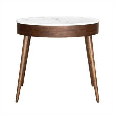 HomeFare Mid-Century Oval Desk in Brown - Home Fare 9 HomeFare Mid-Century Oval Desk in Brown - Home Fare - Image 7