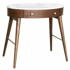 HomeFare Mid-Century Oval Desk in Brown - Home Fare 17 HomeFare Mid-Century Oval Desk in Brown - Home Fare -Outlet Desks Store unnamed file 14611