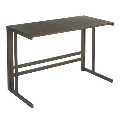 Roman Industrial Office Desk - LumiSource Espresso 9 Roman Industrial Office Desk - LumiSource Espresso - Image 7