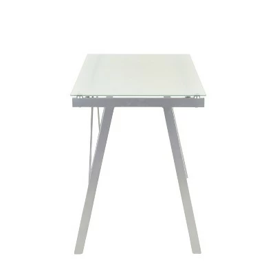 Glass Writing Desk - LumiSource Black 3 Glass Writing Desk - LumiSource Black