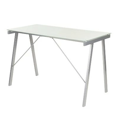 Glass Writing Desk - LumiSource Black 4 Glass Writing Desk - LumiSource Black - Image 2