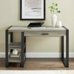 48" Industrial Farmhouse Tech Desk with USB - Saracina Home Charcoal 21 48" Industrial Farmhouse Tech Desk with USB - Saracina Home Charcoal -Outlet Desks Store unnamed file 1469