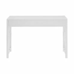 Lattice 2 Drawer Wooden Desk White - HomeFare