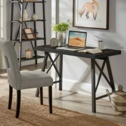 Newsome Rustic X Base Desk - Inspire Q Brown