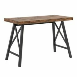 Newsome Rustic X Base Desk - Inspire Q Brown -Outlet Desks Store unnamed file 14796