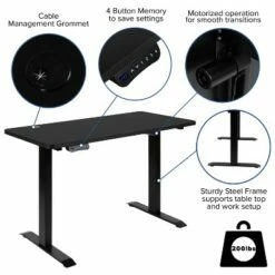Flash Furniture Electric Height Adjustable Standing Desk - Table Top 48" Wide - 24" Deep 29 Flash Furniture Electric Height Adjustable Standing Desk - Table Top 48" Wide - 24" Deep -Outlet Desks Store unnamed file 1480
