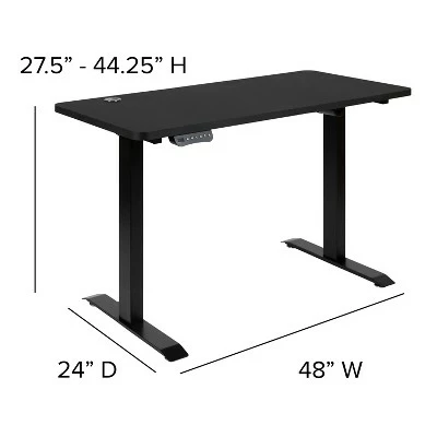 Flash Furniture Electric Height Adjustable Standing Desk - Table Top 48" Wide - 24" Deep 14 Flash Furniture Electric Height Adjustable Standing Desk - Table Top 48" Wide - 24" Deep - Image 12