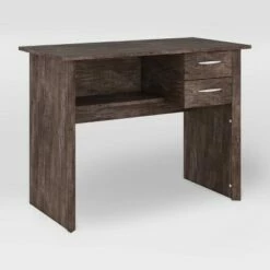 Kingston 2 Drawer Desk Rustic Brown - CorLiving