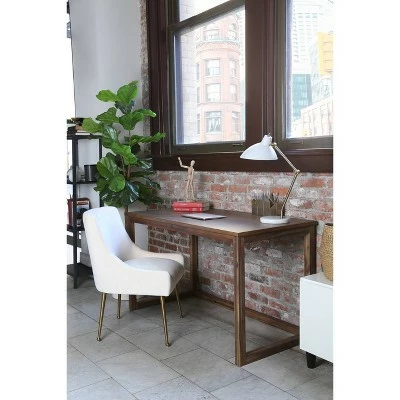 Chevron Wood Desk Brown - Abbyson Living 3 Chevron Wood Desk Brown - Abbyson Living