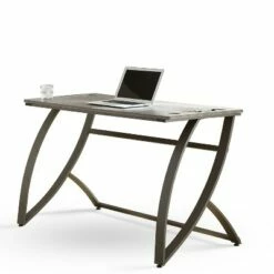 Steve Silver Co. Hatfield Metal Writing Desk Dark Heather - Steve Silver