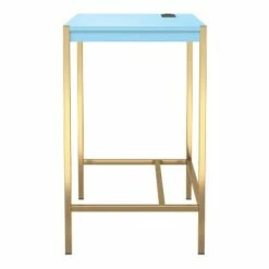 Everbay Writing Desk with Power and USB Plug - miBasics Olive/gold -Outlet Desks Store unnamed file 14897