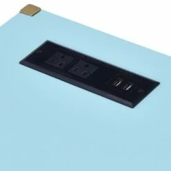 Everbay Writing Desk with Power and USB Plug - miBasics Olive/gold -Outlet Desks Store unnamed file 14898