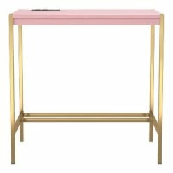 Everbay Writing Desk with Power and USB Plug - miBasics Olive/gold -Outlet Desks Store unnamed file 14905