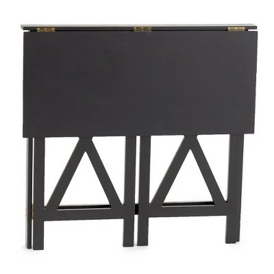 The Lakeside Collection Lakeside Folding Desk - Laptop Writing Table with Shelf for Home Office, Crafting 3 The Lakeside Collection Lakeside Folding Desk - Laptop Writing Table with Shelf for Home Office, Crafting