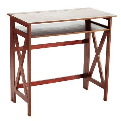 The Lakeside Collection Lakeside Folding Desk - Laptop Writing Table with Shelf for Home Office, Crafting 8 The Lakeside Collection Lakeside Folding Desk - Laptop Writing Table with Shelf for Home Office, Crafting - Image 6