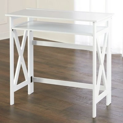 The Lakeside Collection Lakeside Folding Desk - Laptop Writing Table with Shelf for Home Office, Crafting 9 The Lakeside Collection Lakeside Folding Desk - Laptop Writing Table with Shelf for Home Office, Crafting - Image 7