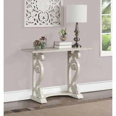 Moselle Writing Desk/Console White Rub - Treasure Trove Accents 4 Moselle Writing Desk/Console White Rub - Treasure Trove Accents - Image 2