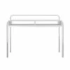 Office Desk with 2 Compartments and Tubular Metal Frame White/Chrome - The Urban Port -Outlet Desks Store unnamed file 14967