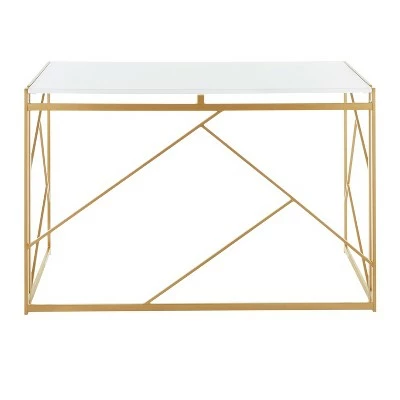 Folia Writing Desk - LumiSource Gold/white 5 Folia Writing Desk - LumiSource Gold/white - Image 3