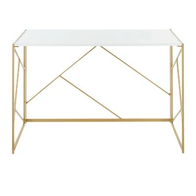 Folia Writing Desk - LumiSource Gold/white 6 Folia Writing Desk - LumiSource Gold/white - Image 4