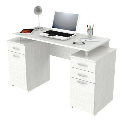 50.79" Computer Desk Washed Oak - Inval 8 50.79" Computer Desk Washed Oak - Inval - Image 6