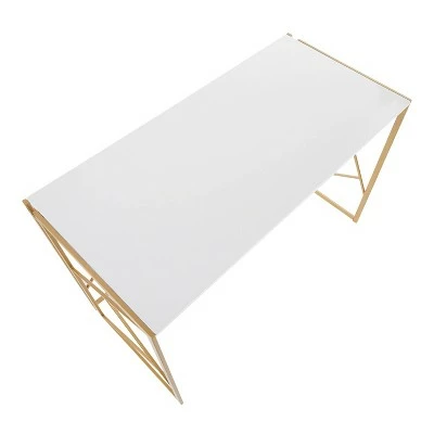 Folia Writing Desk - LumiSource Gold/white 8 Folia Writing Desk - LumiSource Gold/white - Image 6