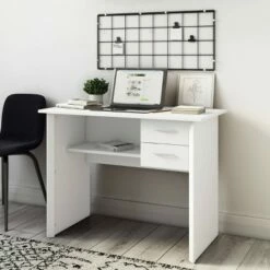 Kingston 2 Drawer Desk White - CorLiving