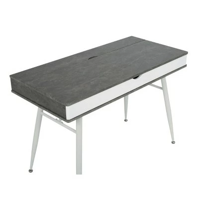 Alcove Writing Desk - Calico Designs Dark Gray Wash 6 Alcove Writing Desk - Calico Designs Dark Gray Wash - Image 4