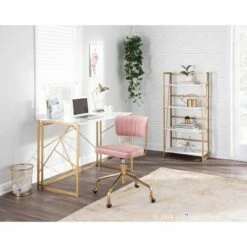 Folia Writing Desk - LumiSource Gold/white 28 Folia Writing Desk - LumiSource Gold/white -Outlet Desks Store unnamed file 1504