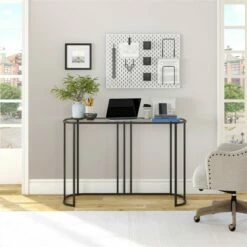Henn& Hart 44" Black Bronze Writing Desk - Henn&Hart
