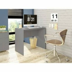 35.54" Cornelia Desk - Manhattan Comfort White