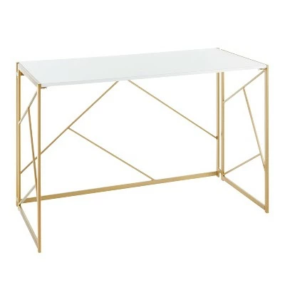 Folia Writing Desk - LumiSource Gold/white 18 Folia Writing Desk - LumiSource Gold/white - Image 16