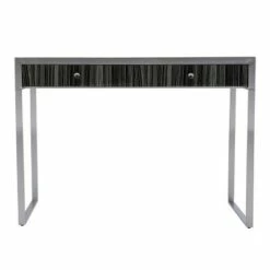 Lisgaf Writing Desk Silver/Black - Aiden Lane -Outlet Desks Store unnamed file 15113
