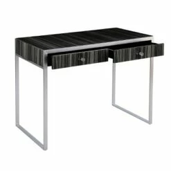 Lisgaf Writing Desk Silver/Black - Aiden Lane -Outlet Desks Store unnamed file 15118