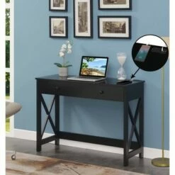 42" Oxford Desk with Charging Station - Breighton Home White