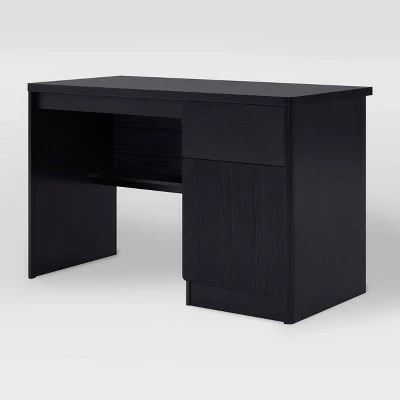 Kingston Desk with Cabinet Black/Brown - CorLiving 6 Kingston Desk with Cabinet Black/Brown - CorLiving - Image 4