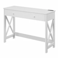 42" Oxford Desk with Charging Station - Breighton Home White -Outlet Desks Store unnamed file 1520