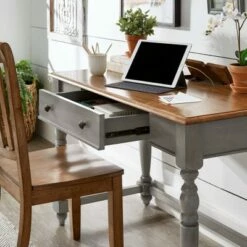 Ivalyn 1 Drawer Desk with Charging Station - Inspire Q Antiqued Black -Outlet Desks Store unnamed file 15200