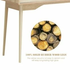 Costway Computer Desk Home Office Writing Desk Study Workstation w/Hutch &Drawer BrownNatural -Outlet Desks Store unnamed file 1530