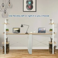 Costway Reversible Computer Desk Study Table Home Office w/Adjustable Bookshelf Natural 14 Costway Reversible Computer Desk Study Table Home Office w/Adjustable Bookshelf Natural -Outlet Desks Store unnamed file 1538