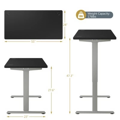 Costway Electric Adjustable Standing up Desk Dual Motor w/ Controller 3 Costway Electric Adjustable Standing up Desk Dual Motor w/ Controller