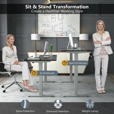 Costway Electric Adjustable Standing up Desk Dual Motor w/ Controller 8 Costway Electric Adjustable Standing up Desk Dual Motor w/ Controller - Image 6