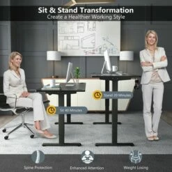 Costway Electric Adjustable Standing up Desk Dual Motor w/ Controller -Outlet Desks Store unnamed file 1573