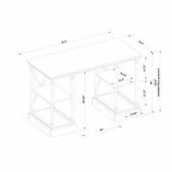 Conway Wood Writing Desk with Storage - Threshold™ Gray -Outlet Desks Store unnamed file 161