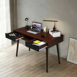 Costway 48'' Computer Desk Study Workstation Laptop Table Home Office w/ Drawers -Outlet Desks Store unnamed file 1620