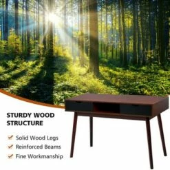 Costway 48'' Computer Desk Study Workstation Laptop Table Home Office w/ Drawers -Outlet Desks Store unnamed file 1623