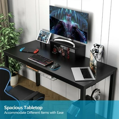 Costway 55 inch Gaming Desk Racing Style Computer Desk with Cup Holder & Headphone Hook 7 Costway 55 inch Gaming Desk Racing Style Computer Desk with Cup Holder & Headphone Hook - Image 5